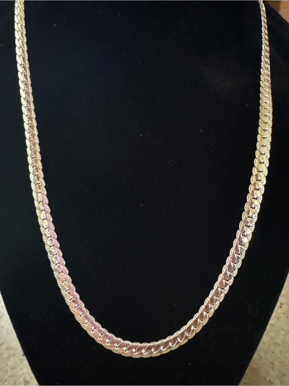 Solid .925 Sterling Silver Cuban Link Chain Necklace 22’
